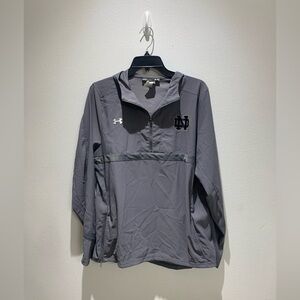Under Armour Women's Notre Dams Pre Game 1/4 Zip Pullover Jacket Size L